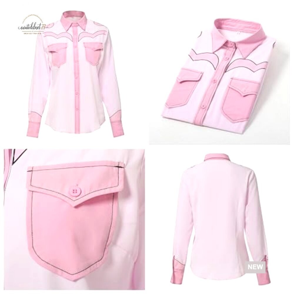 Long Sleeve Western Snap Button Down Work Shirt R… - image 5